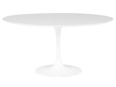 Nuevo Cal White 59'' Wide Round Dining Table NUEHGEM861