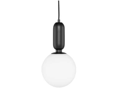 Nuevo Carina Maxi 8" 1-Light Black Glass Globe Mini Pendant NUEHGSK327