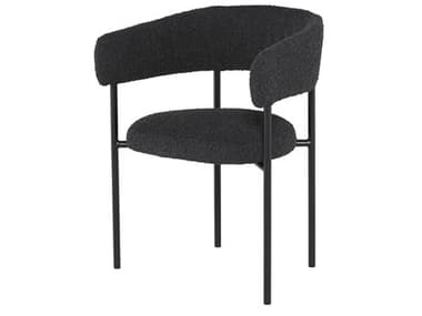 Nuevo Cassia Black Fabric Upholstered Arm Dining Chair NUEHGSN153