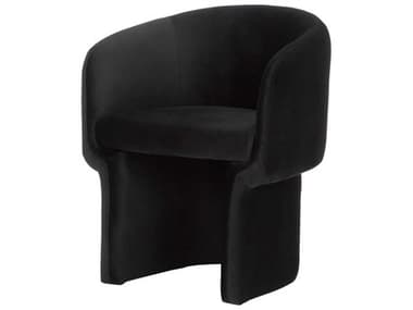 Nuevo Clementine Black Fabric Upholstered Arm Dining Chair NUEHGSC704