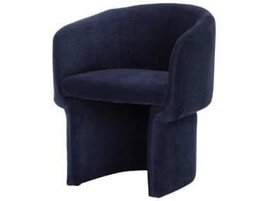 Nuevo Clementine Blue Fabric Upholstered Arm Dining Chair NUEHGSC758