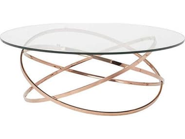 Nuevo Corel 41" Round Glass Coffee Table NUECORELCOFFEETABLE
