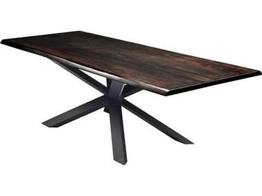Nuevo Couture 112" Rectangular Wood Matte Seared Black Dining Table NUEHGSX195