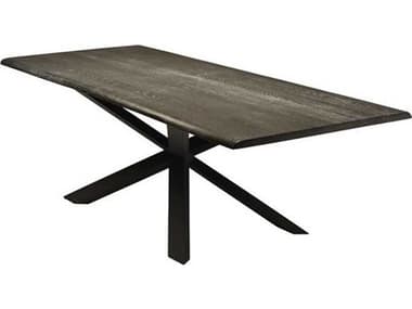 Nuevo Couture 112" Rectangular Wood Matte Oxidized Grey Black Dining Table NUEHGSX197