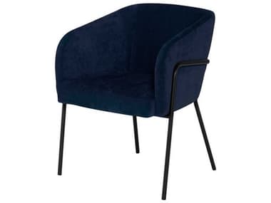 Nuevo Estella Black Fabric Upholstered Arm Dining Chair NUEHGMV186
