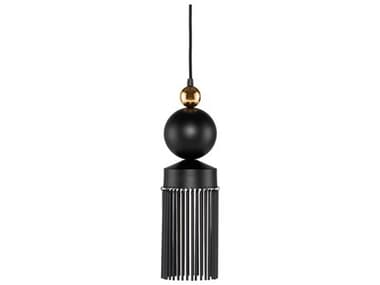 Nuevo Fabiola 6" 1-Light Black Gold Brushed LED Mini Pendant NUEHGSK355