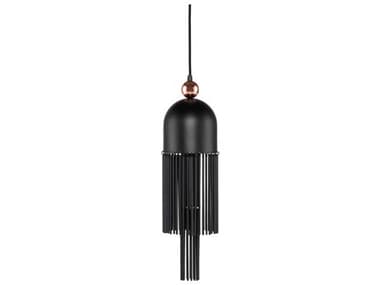 Nuevo Fiorenza 7" 1-Light Black Copper Polished LED Cylinder Mini Pendant NUEHGSK351