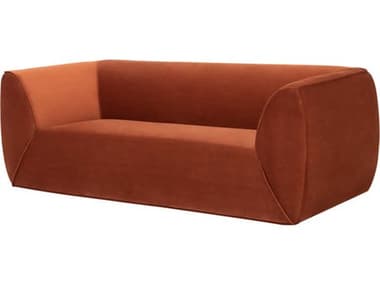 Nuevo Greta 83" Rust Black Orange Fabric Upholstered Sofa NUEHGSC763