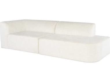 Nuevo Isla 105" Coconut Black White Fabric Upholstered Sofa NUEHGSC775
