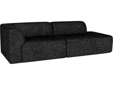 Nuevo Isla 105" Salt & Pepper Black White Fabric Upholstered Sofa NUEHGSC837