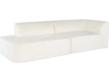 Nuevo Isla 105" Coconut Black White Fabric Upholstered Sofa NUEHGSC838
