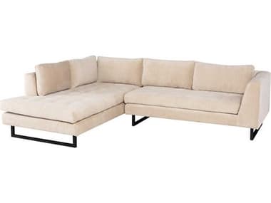 Nuevo Janis Almond / Black Matte Right Arm Facing Sectional Sofa NUEHGSC858