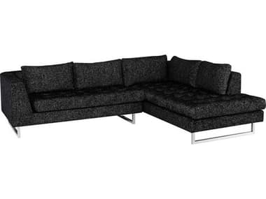 Nuevo Janis Salt & Pepper / Silver Brushed Left Arm Facing Sectional Sofa NUEHGSC860