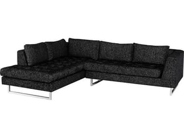 Nuevo Janis Salt & Pepper / Silver Brushed Right Arm Facing Sectional Sofa NUEHGSC862