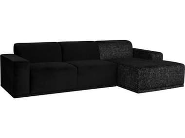 Nuevo Leo Black / Salt & Pepper Sectional Sofa with Right Chaise NUEHGSC909