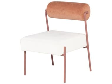 Nuevo Marni Rust Velour Bolster / Nectarine Side Dining Chair NUEHGSN169