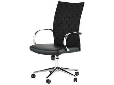 Nuevo Mia Silver Faux Leather Adjustable Computer Office Chair NUEHGJL394