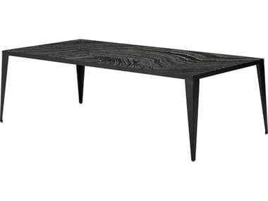 Nuevo Mink 50" Rectangular Marble Polished Black Wood Vein Coffee Table NUEHGNA139