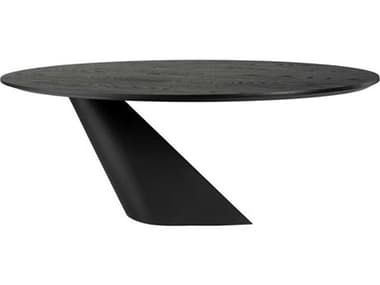 Nuevo Oblo 94" Oval Wood Onyx Black Dining Table NUEHGNE156