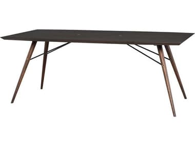 Nuevo Piper 78" Rectangular Wood Seared Brass Brushed Dining Table NUEHGSR720