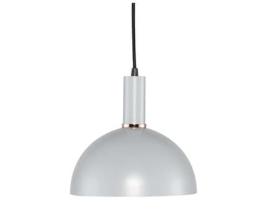 Nuevo Rosie Mini 9" 1-Light Concrete Grey Copper Polished Dome Pendant NUEHGSK366