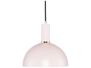 Nuevo Rosie Mini 9" 1-Light Blush Gold Matte Pink Dome Pendant NUEHGSK374