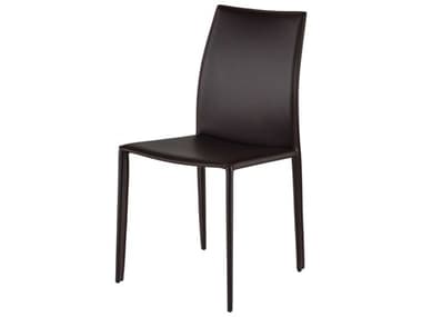 Nuevo Sienna Leather Brown Upholstered Side Dining Chair NUEHGGA284