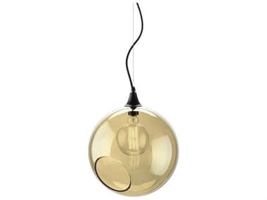 Nuevo Sphere 13" 1-Light Yellow Glass Globe Pendant NUEHGRA180