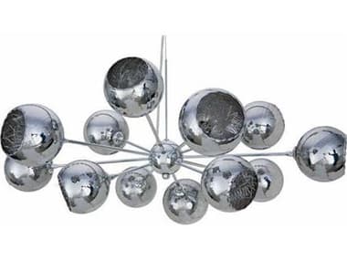 Nuevo Sylvie 32" 1-Light Silver Glass Globe Sputnik Pendant NUEHGHO139