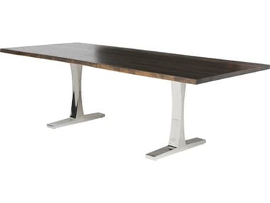 Nuevo Toulouse 78" Rectangular Wood Matte Seared Silver Dining Table NUEHGSR322