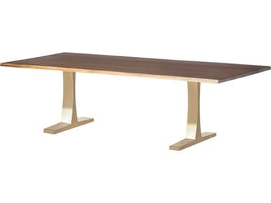 Nuevo Toulouse 96" Rectangular Wood Matte Seared Gold Dining Table NUEHGSX190