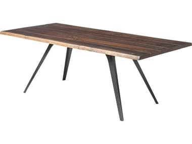 Nuevo Vega 82" Rectangular Wood Matte Seared Black Dining Table NUEHGSR353