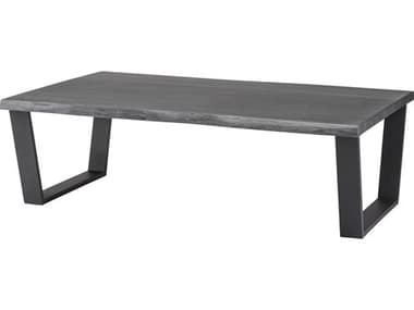 Nuevo Versailles 54" Rectangular Wood Matte Oxidized Grey Black Coffee Table NUEHGSX205