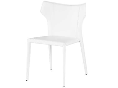 Nuevo Wayne Leather White Upholstered Side Dining Chair NUEHGND131