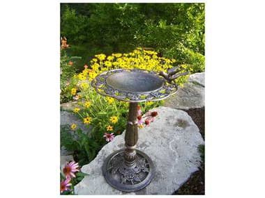 Oakland Living Tea Rose Cast Aluminum Bird Bath in Antique Bronze OL5360AB