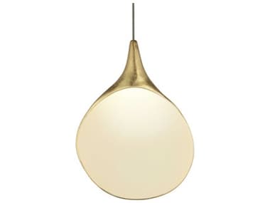 Oggetti Nove Ceramica Stillabunt Gold White 11'' Wide LED Mini Pendant OGG43ST7550GW