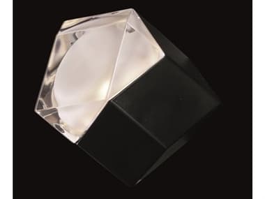 Oluce Astro 5" Tall 1-Light Black Glass Wall Sconce OE1188BL