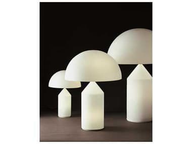 Oluce Atollo Opaque Opaline 3-light 15'' Wide Table Lamp OE237
