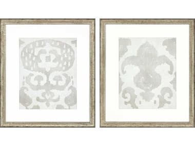 Paragon Geometrics Shadow Ikat-I Canvas Wall Art (Set of 2) PAD13318