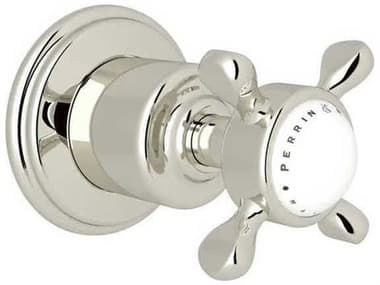 Perrin and Rowe Edwardian Polished Nickel Trim For Volume Controls And Diverters With Cross Handle PARU3241XPNTO