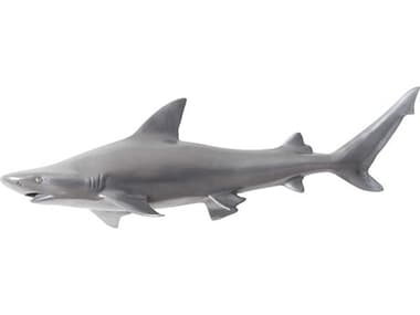 Phillips Collection Polished Aluminum Black Tip Reef Shark 3D Wall Art PHCPH65284