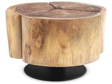 Phillips Collection Clover Round Wood Natural Coffee Table PHCTH74070