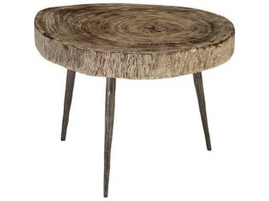 Phillips Collection 23" Oval Wood Grey Stone Coffee Table PHCTH85144