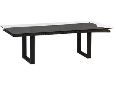 Phillips Collection Rectangular Glass Black Dining Table PHCTH97704