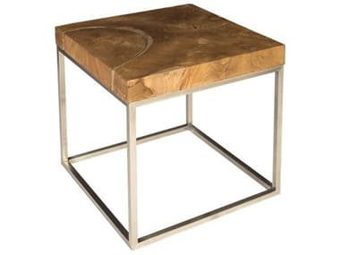 Phillips Collection Square Wood Natural Brown End Table PHCID75976