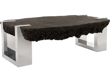 Phillips Collection Lava Grey 47'' Wide Rectangular Coffee Table PHCPH64146