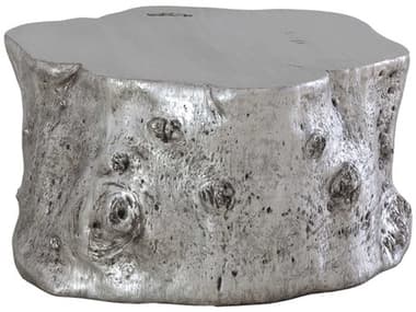 Phillips Collection Log Silver Leaf 35'' Wide Round Coffee Table PHCPH56283