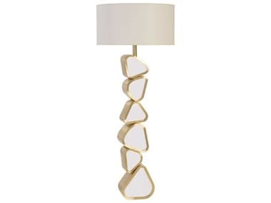 Phillips Collection Pebble 67" Tall Gold White Floor Lamp PHCCH92444
