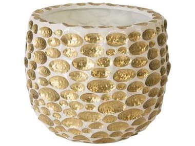 Phillips Collection Gold / White 31" Planter PHCPH97078