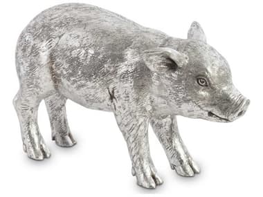 Phillips Collection Silver Leaf Standing Piglet Sculpture PHCPH67601